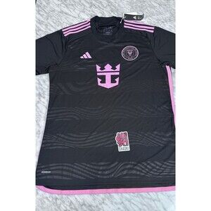 Adidas MLS Inter Miami 23/24 black away Jersey Soccer futbol IS4877 Men's Large